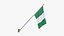 Nigeria Cloth Flag Wall Mount Animated Loop