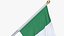 Nigeria Cloth Flag Wall Mount Animated Loop