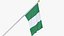 Nigeria Cloth Flag Wall Mount Animated Loop