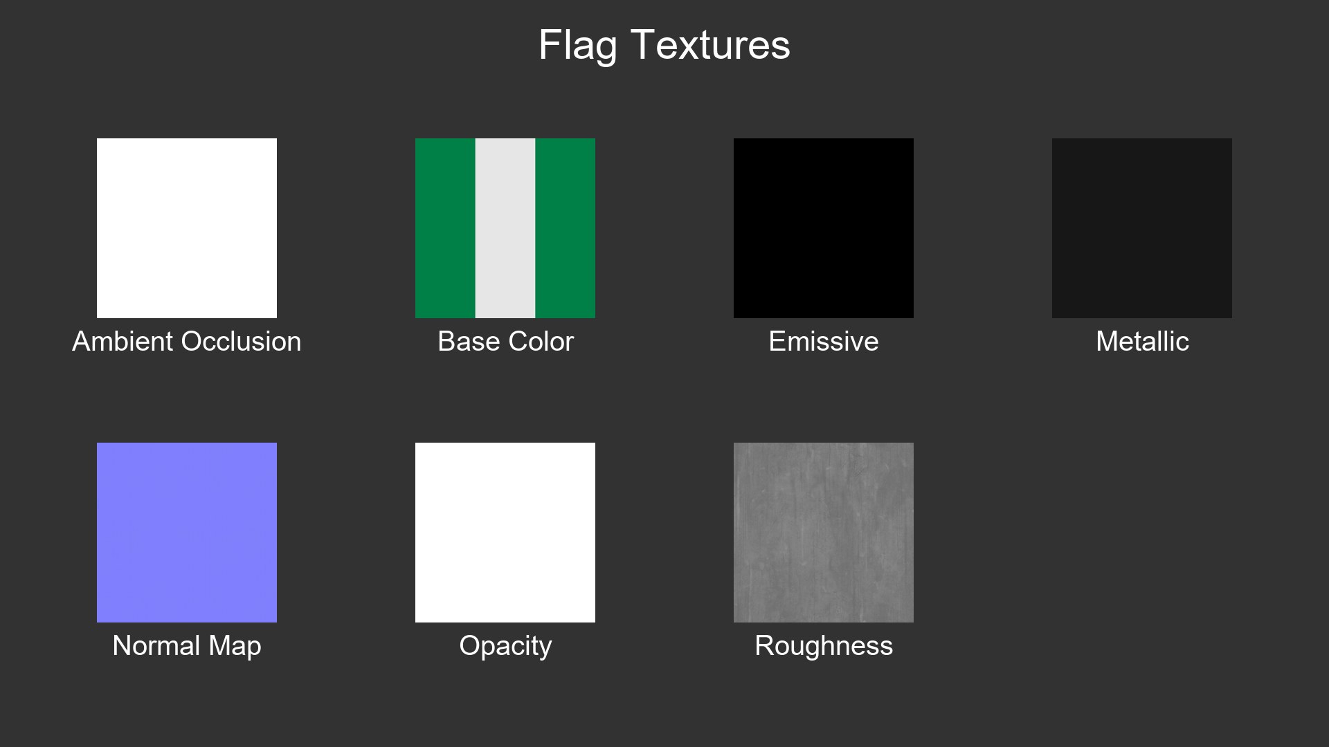 Nigeria Cloth Flag Wall Mount 3D model https://p.turbosquid.com/ts-thumb/2D/d1TCMu/pv/flag_textures/png/1771163506/1920x1080/fit_q87/1739501f724d6d5d52c63a91553d0a6130fc4e19/flag_textures.jpg