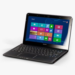 low-poly sony vaio sve1112m1r-b 3d model