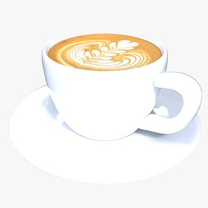 White tea cup saucer 3D Model StemCell verified UV 4K PBR Textures