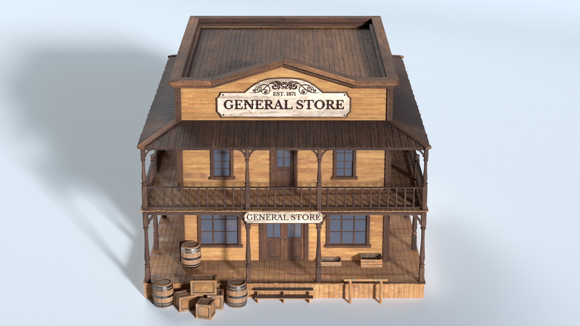 Old West General Store Building 3D model https://p.turbosquid.com/ts-thumb/2D/pqcVKA/JR/westerngeneralstore9/png/1792326097/1920x1080/fit_q87/d5643c477fac67f6370b35c0393549f59048dd41/westerngeneralstore9.jpg