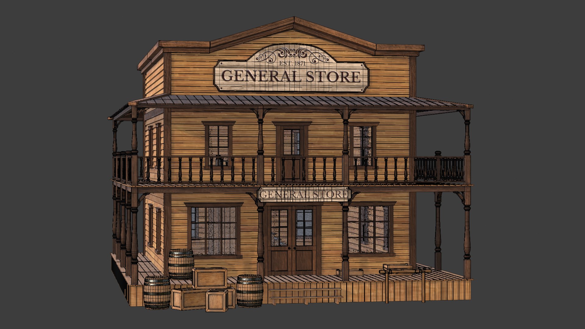 Old West General Store Building 3D model https://p.turbosquid.com/ts-thumb/2D/pqcVKA/gN/westerngeneralstorewf2/png/1792326104/1920x1080/fit_q87/dbe72354e54502b606431ead4847d927213623bb/westerngeneralstorewf2.jpg