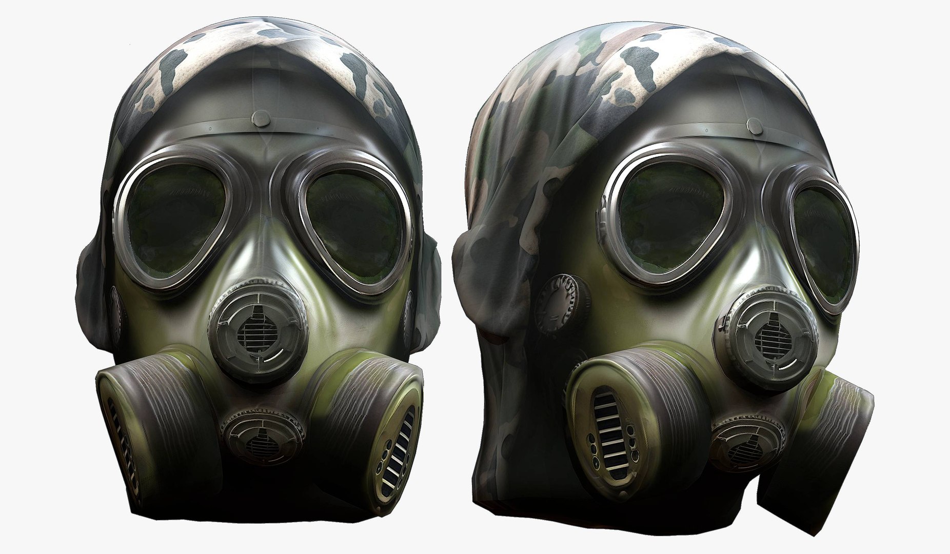 Gas Mask Helmet 3d Model Military Combat Fantasy Cyborg Space Model ...