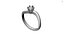 Anillo de diamantes para mujer, ligero, imprimible, listo para impresión 3DM (STL).