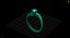 Anillo de diamantes para mujer, ligero, imprimible, listo para impresión 3DM (STL).