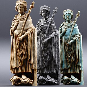 3D King Salomon Sculpture model