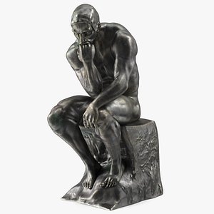 3D The Thinker Statue Bronze