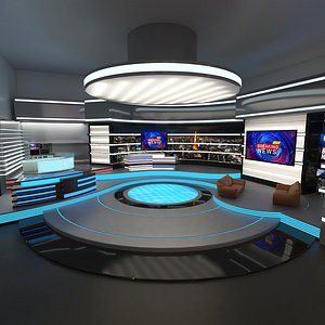 TV Studio News 3D