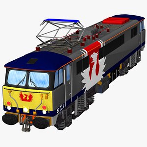 british rail class 87 electric locomotive 3D