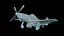 3D model P51 Mustang PBR Low-poly