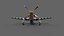 3D model P51 Mustang PBR Low-poly