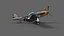 3D model P51 Mustang PBR Low-poly