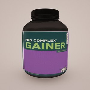 pro complex gainer 3d model