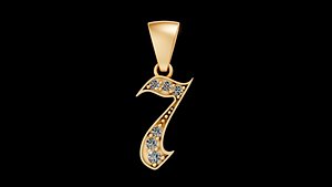 number 7 pendant