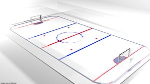court hockey ice model