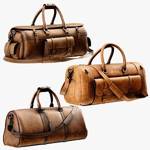3D 3 Leather Duffle Bag model