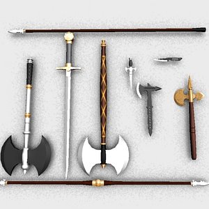 3d axes sword zipped model