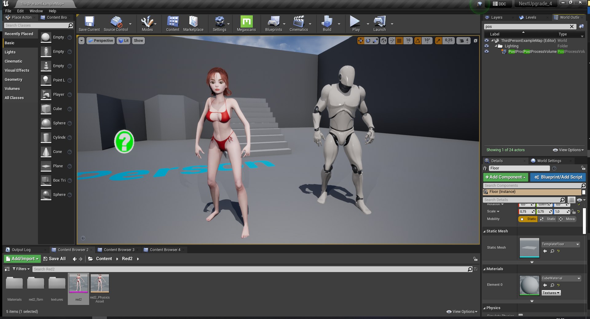 Prestige Red Hair Stylized Cartoon Female D Model Naked Woman Rigged D Model Turbosquid