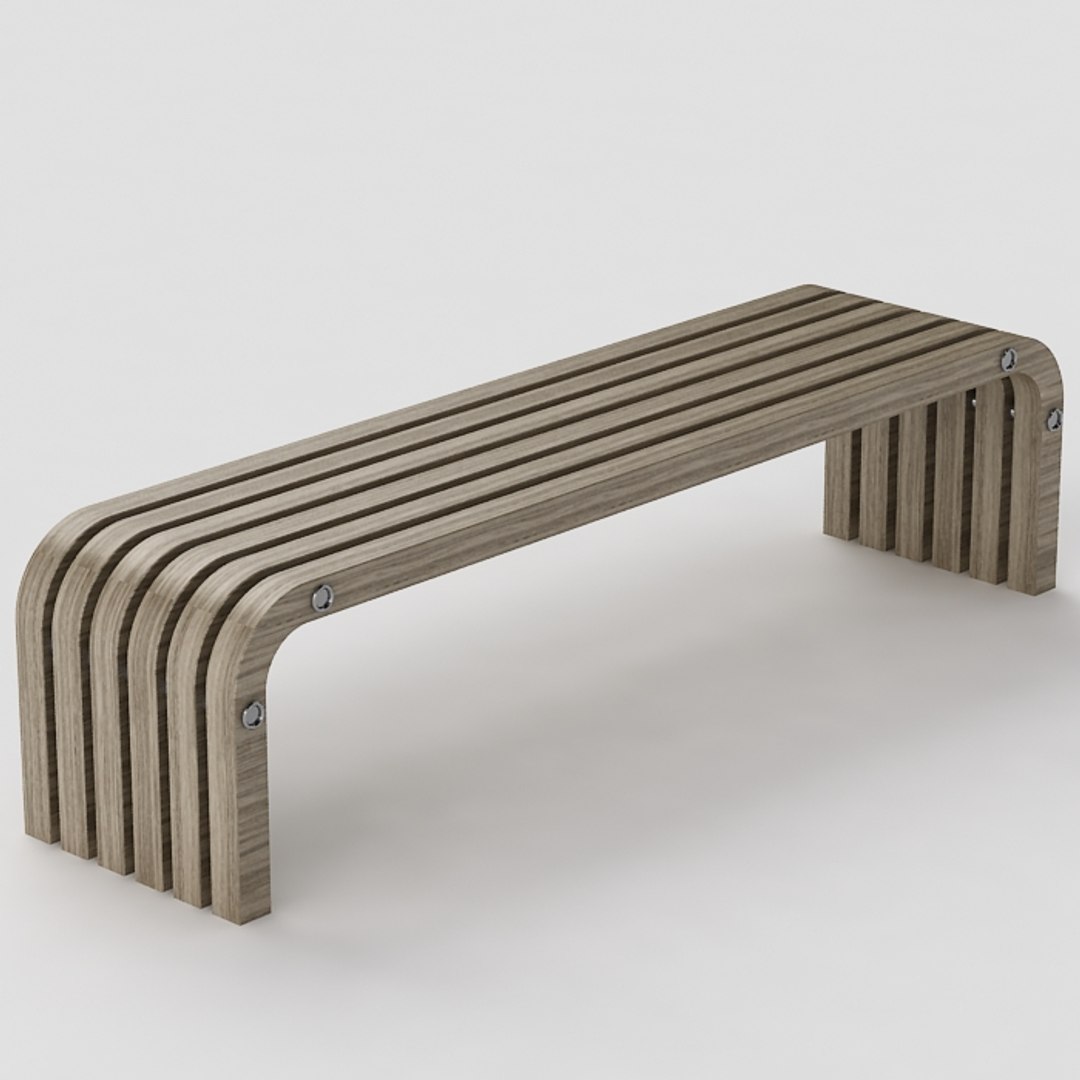 3d model elegant bench