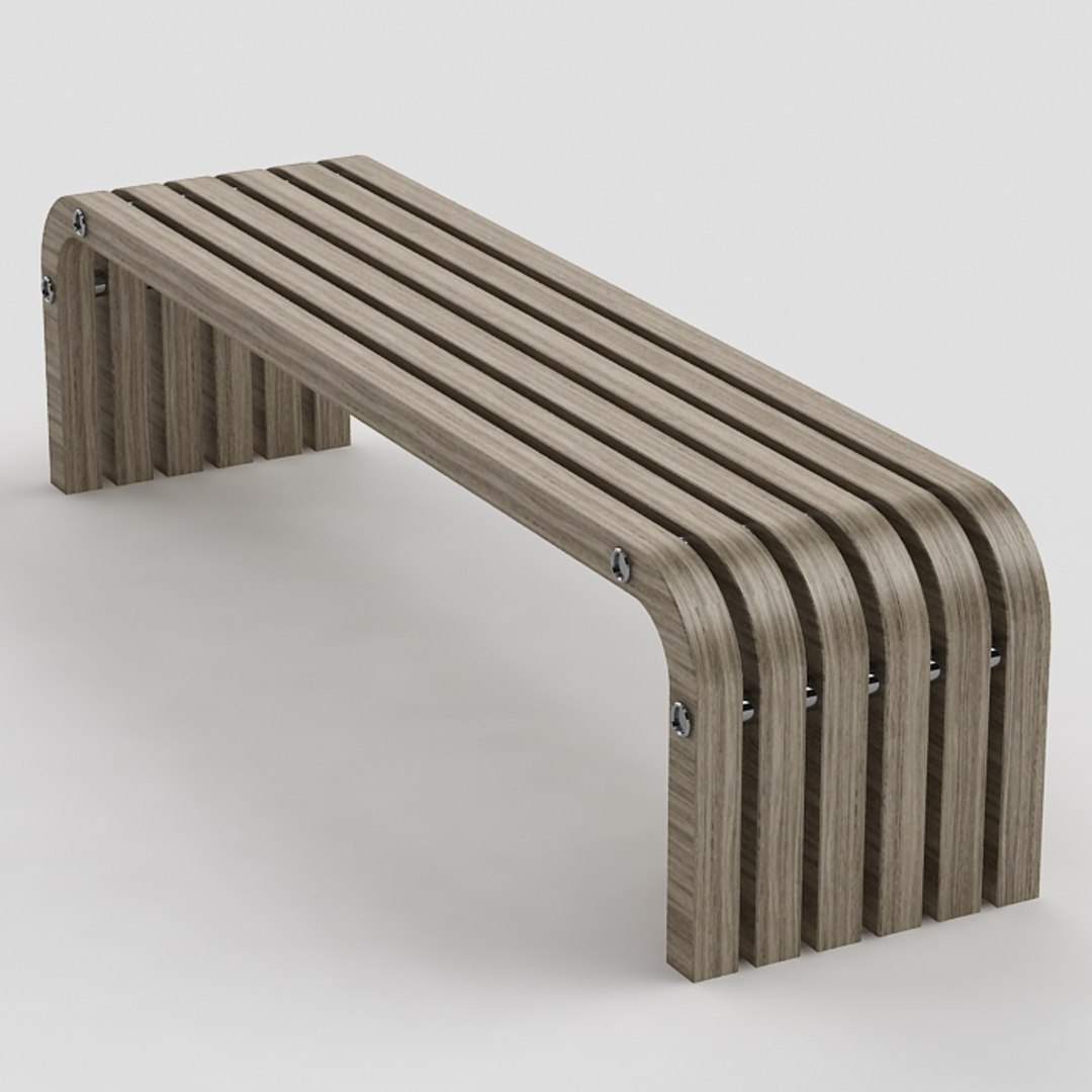 3d model elegant bench