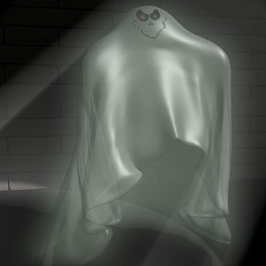 cartoon ghost rigged 3d max