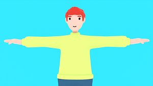 3D man character motion