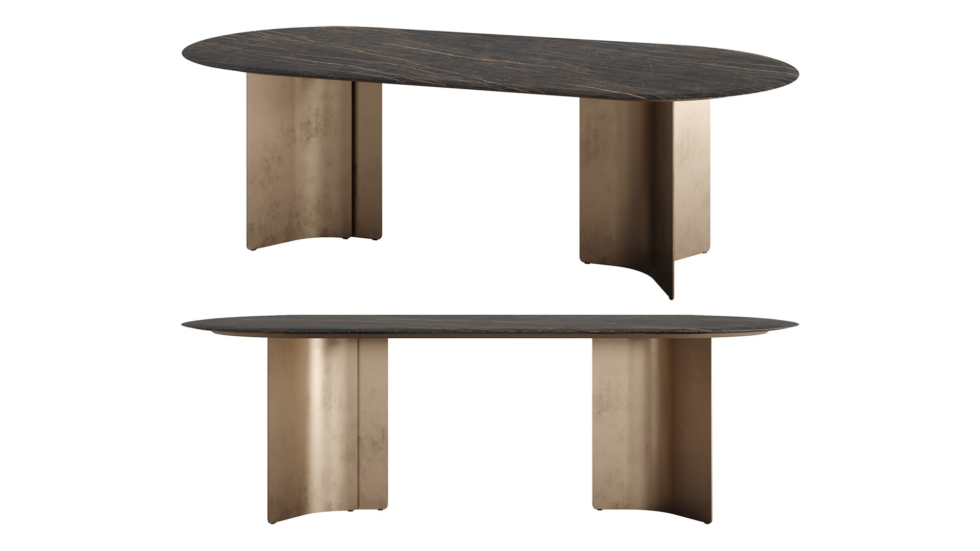 3D WAVE Oval Table by Marelli - TurboSquid 2013365