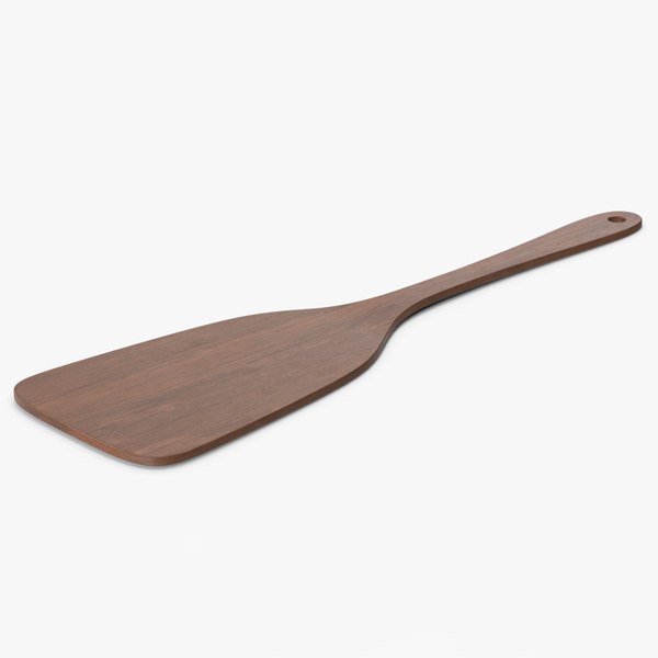 3D Kitchen Spatula Dark Wood model