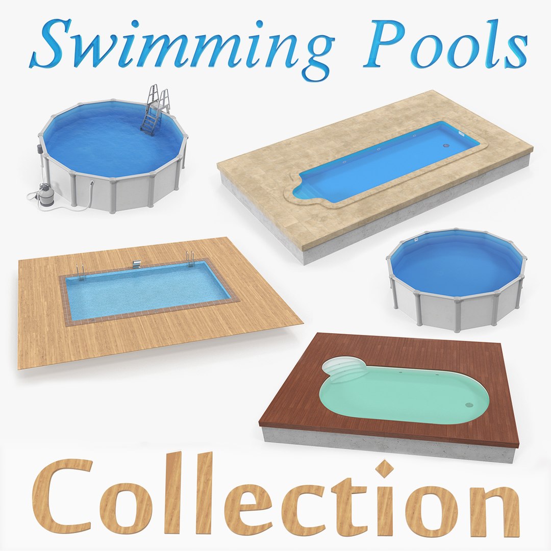 Swimming Pools 3D Models Collection 3D model preview