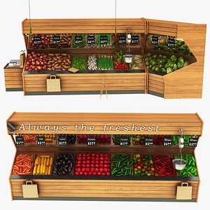 vegatable display stand model