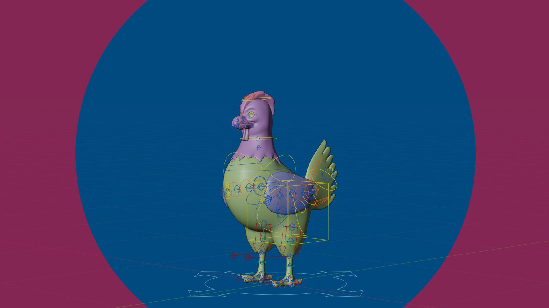 3D Model Rooster 3D Cartoon Rigged Model - Blender - TurboSquid 2222086