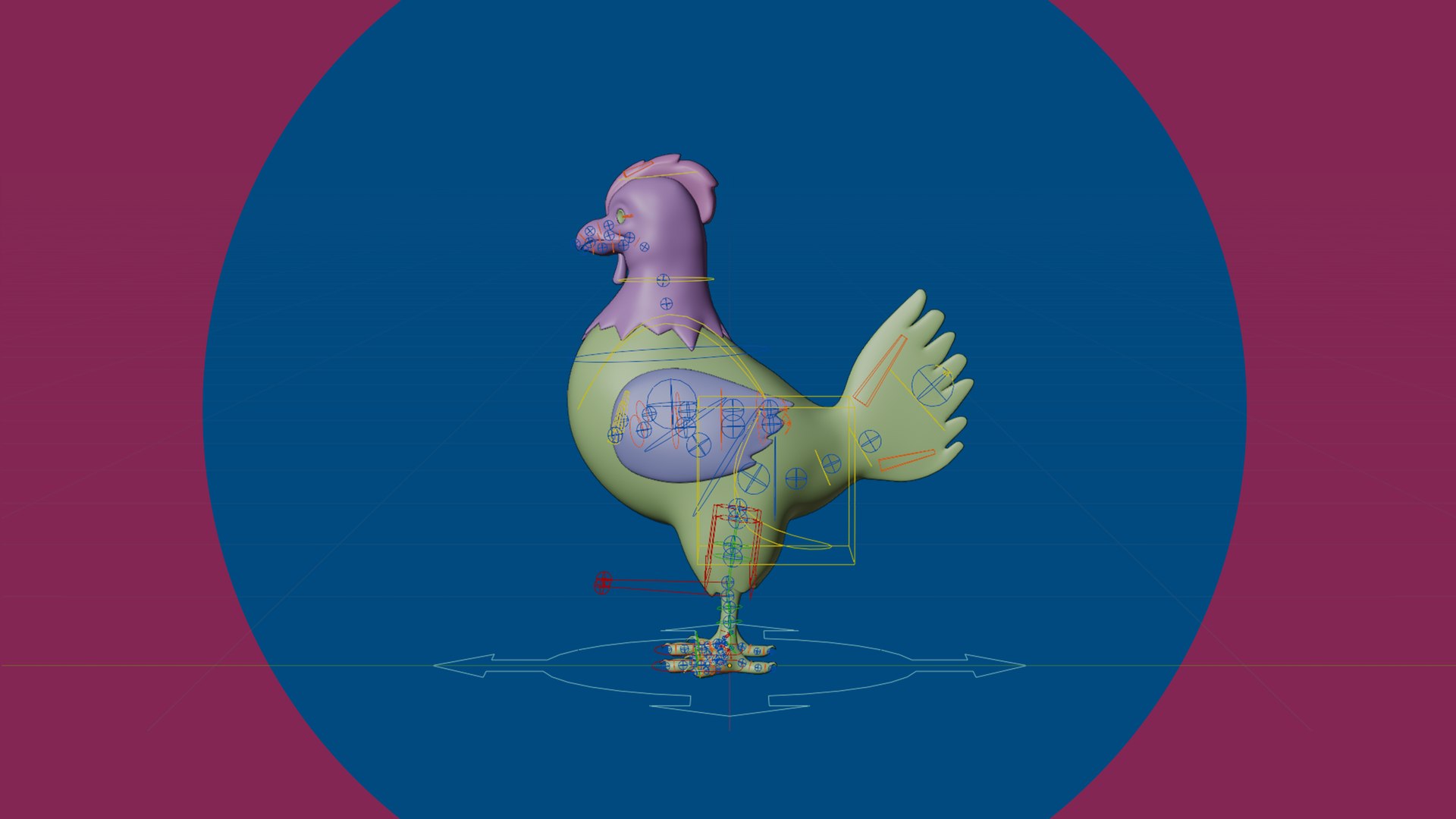 3D Model Rooster 3D Cartoon Rigged Model - Blender - TurboSquid 2222086