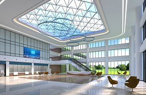 Public Hall Interior 04 3D model