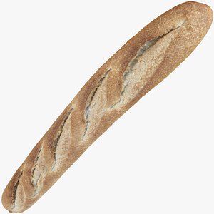 Baguette Bread 3d scan in highpoly 3D model