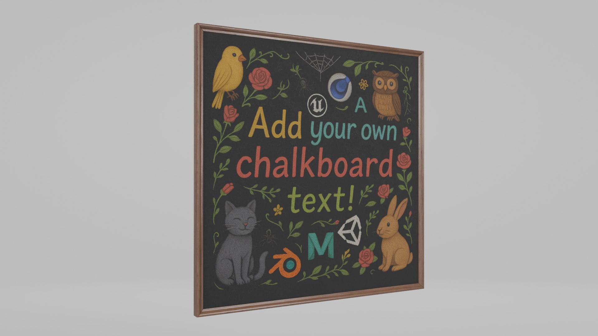 3D Customizable Wall-Mounted Blackboard - Square Regular Writing Board https://p.turbosquid.com/ts-thumb/2E/g8h0NK/yK/r_3/png/1746974398/1920x1080/fit_q87/9bcaf6e4cd4350953d47d1e008cbcb167ea46396/r_3.jpg