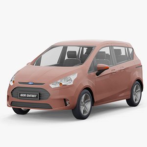 3D Ford Bmax 2013 lowpoly
