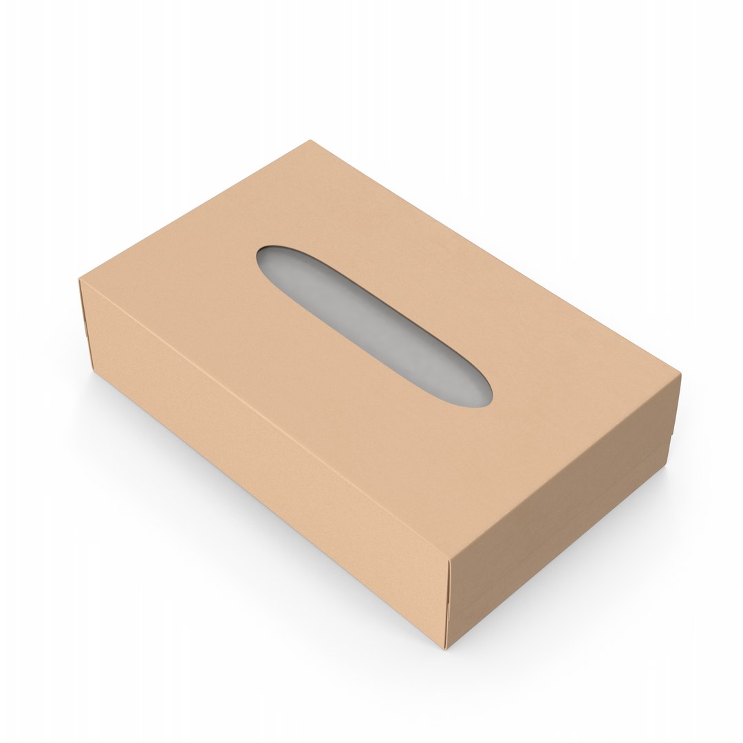 Face Tissue Box model https://p.turbosquid.com/ts-thumb/2E/h6dJCX/I8/brownfacetissuebox.e03.2k/png/1683483588/1920x1080/fit_q87/6e36a9a5d8521296dc4d3fa05120dede220d8082/brownfacetissuebox.e03.2k.jpg