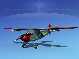 3D model propeller cessna o-1e bird dog