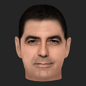 3D George Clooney Head - Low poly head for game