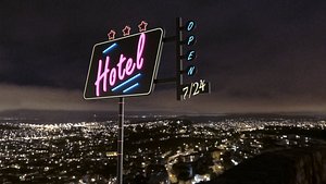 Neon Hotel Sign 3D
