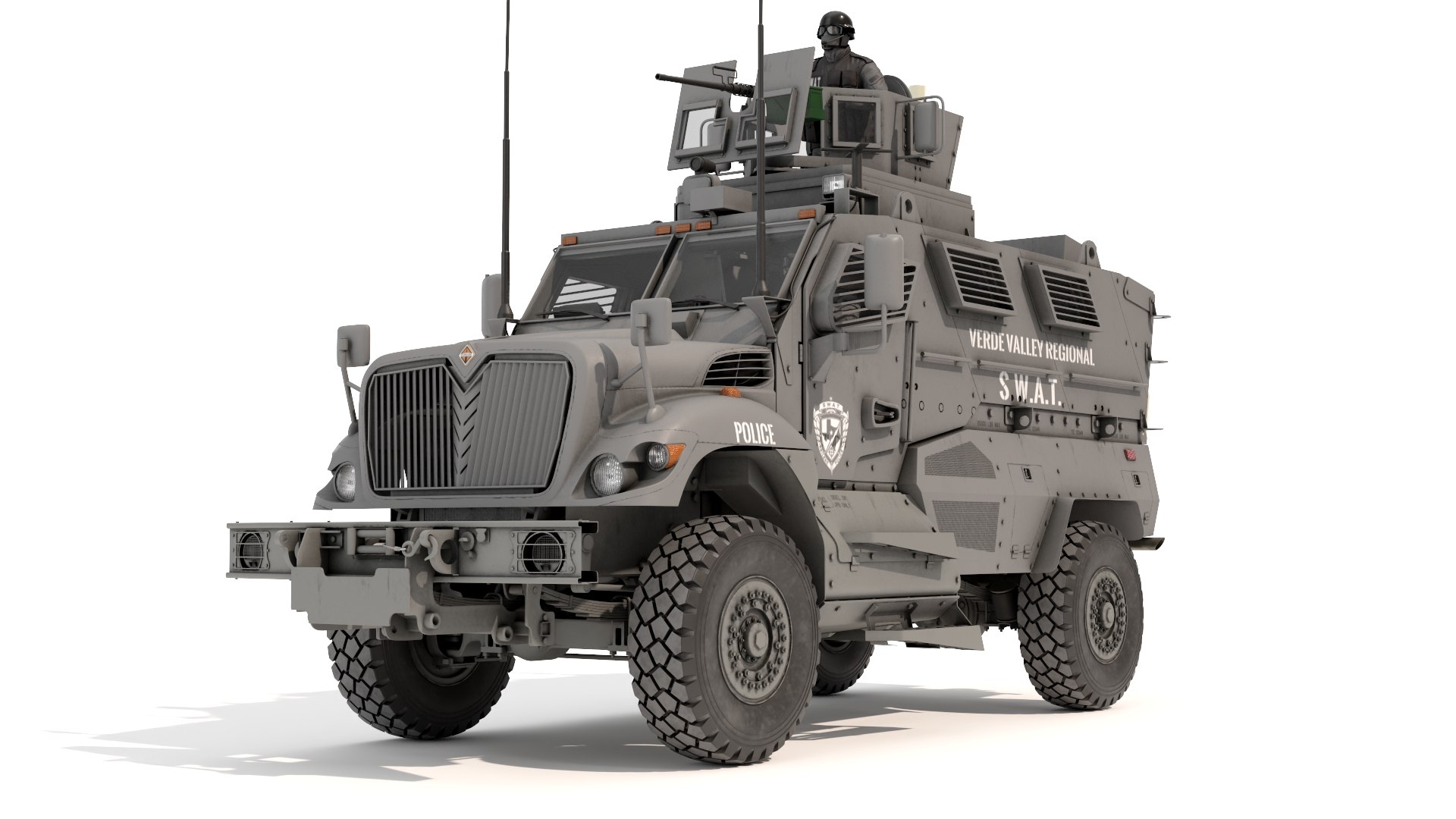 SWAT Armored Vehicle Grey with Officers