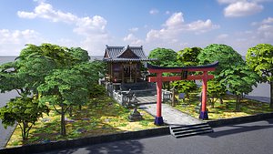 Japanese Shrine Temple 0001 3D model