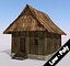 free wooden cabin 3d model