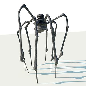 metal spider sculpture 3D model