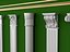 Kollektion klassischer architektonischer Ornamentsäulen