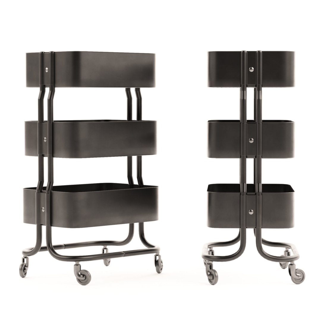 3D Model Rashult Ikea Metal Trolley Shelving Side Table TurboSquid   Rashultikeametaltrolleyandshelving3dmodelmaxobj 