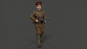Soviet private soldier 3D model