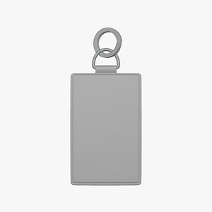 Leather Keychain Geometry Only No Textures No Materials 3D model